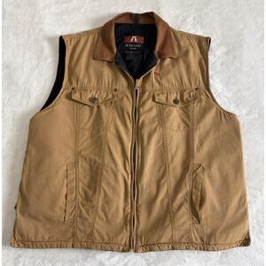 KAKADU Traders Australia Men’s Size XXL Concealed Carry Canvas Vest Leather Trim